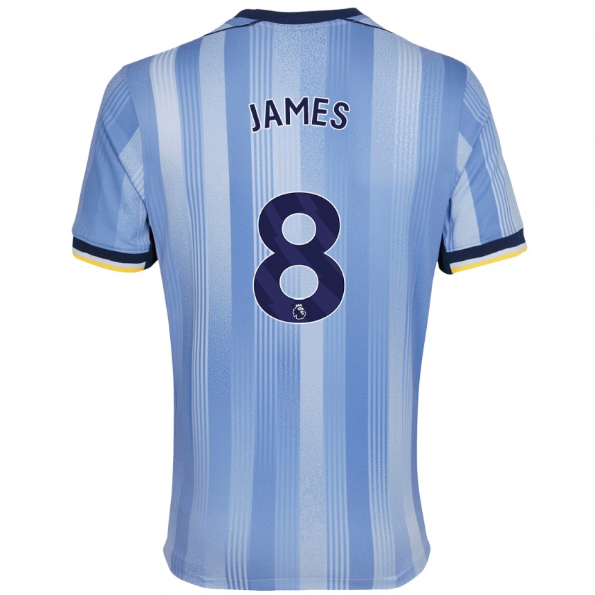 Homme Football Maillot Angharad James #8 Bleu Clair Tenues Extérieur 2024/25 Canada