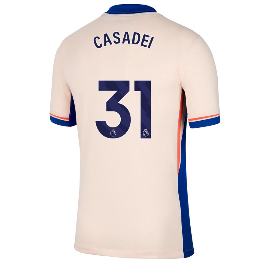 Men Football Cesare Casadei #31 Light Beige Away Jersey 2024/25 T-Shirt Canada