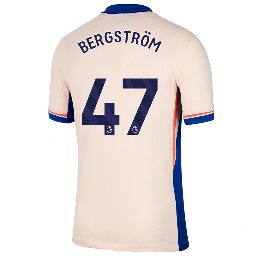 Men Football Lucas Bergström #47 Light Beige Away Jersey 2024/25 T-Shirt Canada