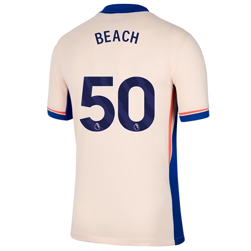 Homme Football Maillot Eddie Beach #50 Beige Clair Tenues Extérieur 2024/25 Canada