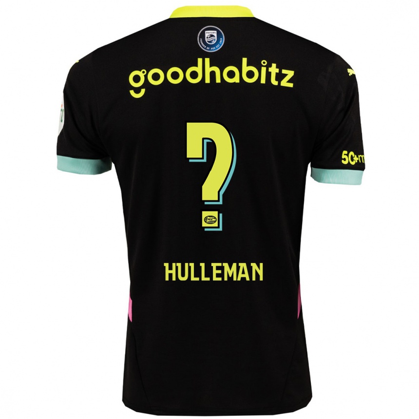 Men Football Daan Hulleman #0 Black Yellow Away Jersey 2024/25 T-Shirt Canada