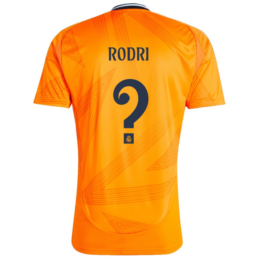 Men Football Rodri #0 Orange Away Jersey 2024/25 T-Shirt Canada