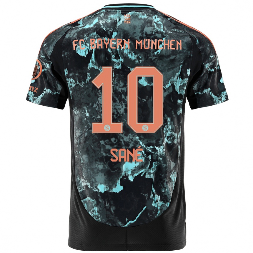 Men Football Leroy Sane #10 Black Away Jersey 2024/25 T-Shirt Canada