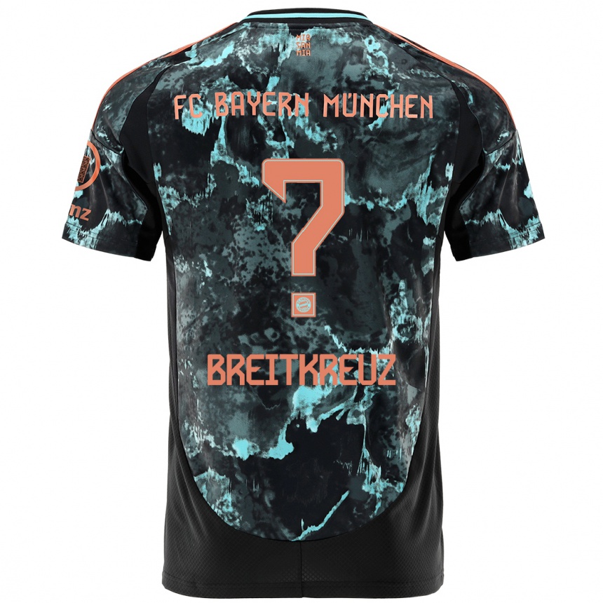 Men Football Steve Breitkreuz #0 Black Away Jersey 2024/25 T-Shirt Canada