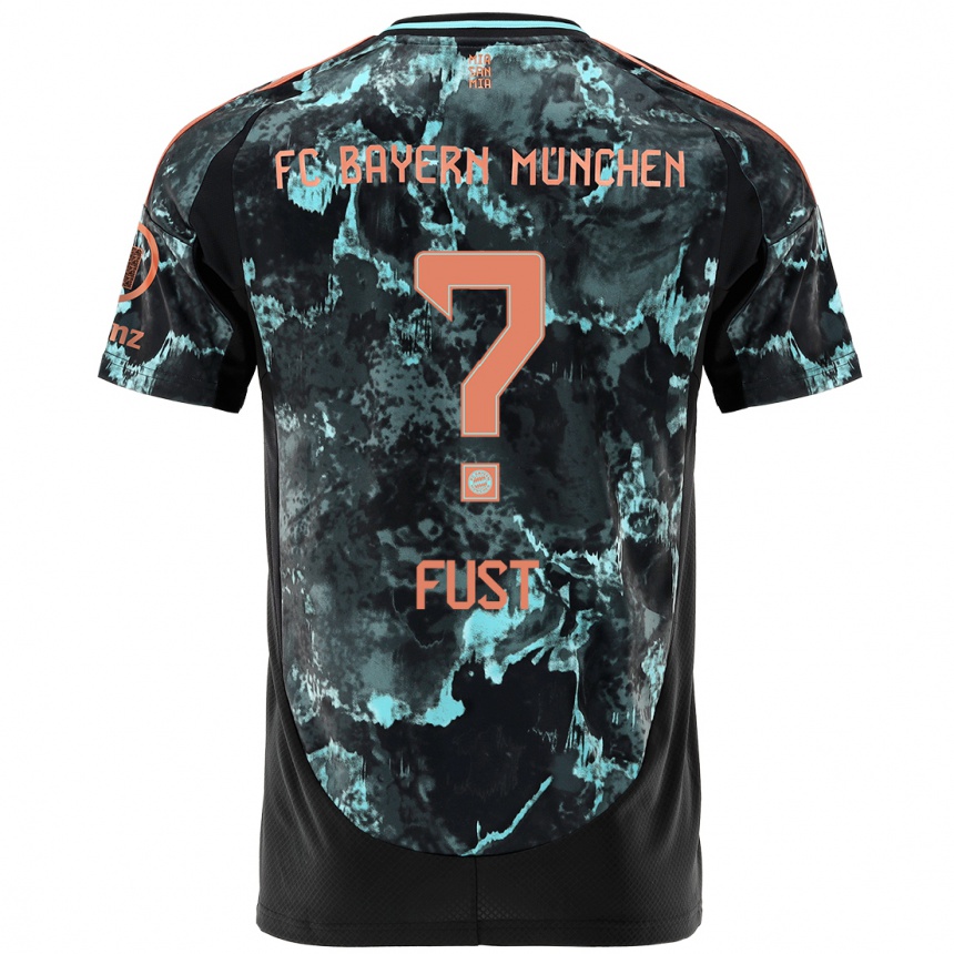 Men Football Leon Fust #0 Black Away Jersey 2024/25 T-Shirt Canada