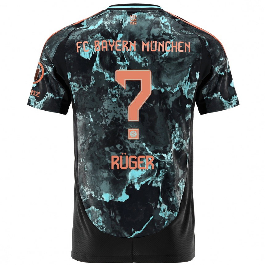 Men Football Kurt Rüger #0 Black Away Jersey 2024/25 T-Shirt Canada