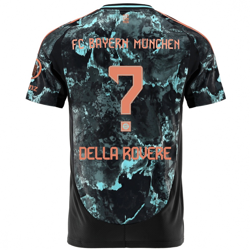 Men Football Guido Della Rovere #0 Black Away Jersey 2024/25 T-Shirt Canada