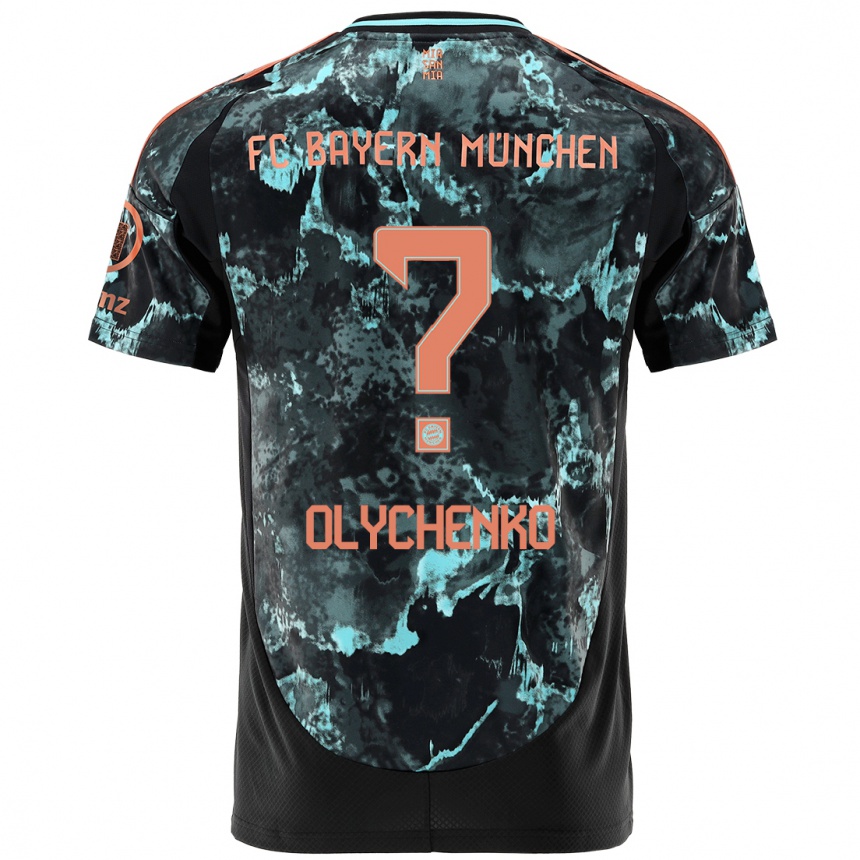 Men Football Bogdan Olychenko #0 Black Away Jersey 2024/25 T-Shirt Canada