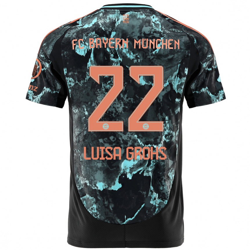 Homme Football Maillot Maria Luisa Grohs #22 Noir Tenues Extérieur 2024/25 Canada