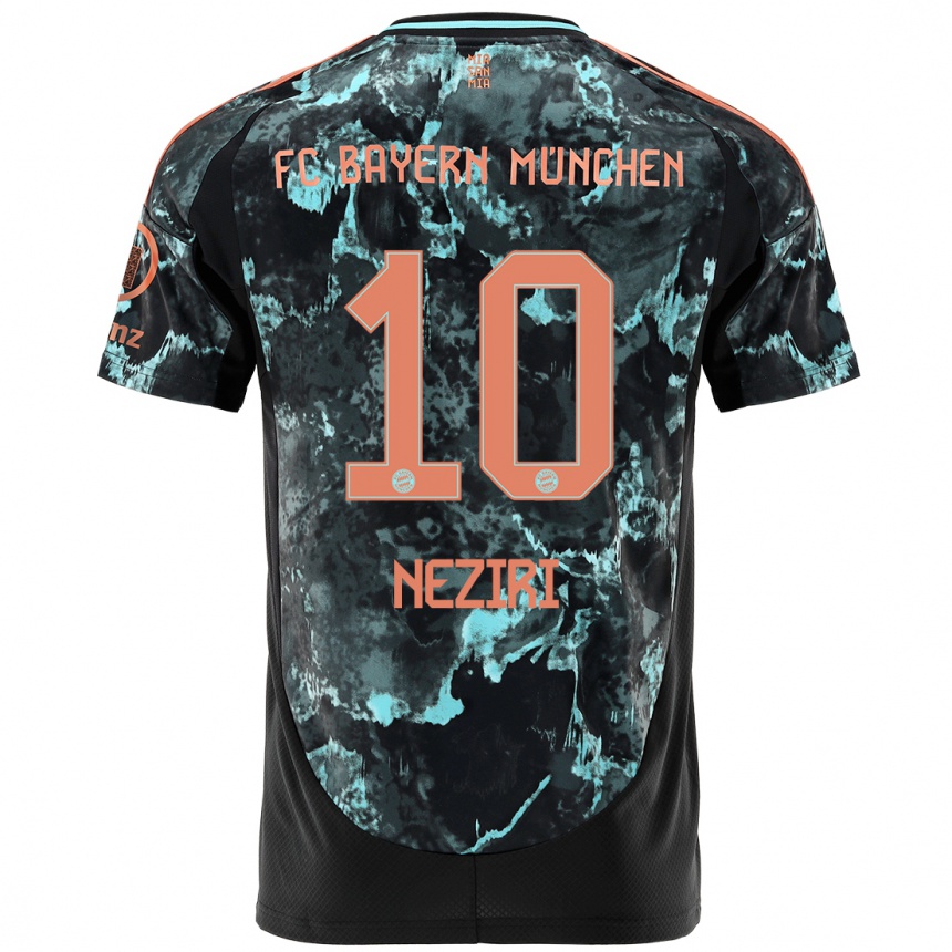 Men Football Behar Neziri #10 Black Away Jersey 2024/25 T-Shirt Canada