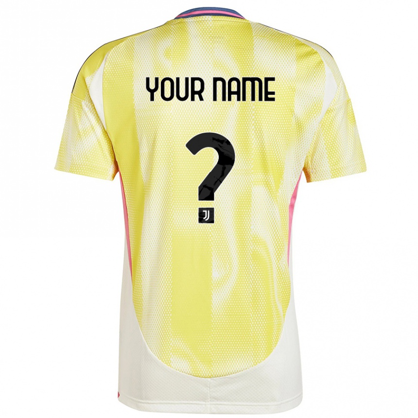 Homme Football Maillot Votre Nom #0 Jaune Solaire Tenues Extérieur 2024/25 Canada