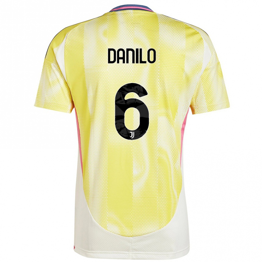 Men Football Danilo #6 Solar Yellow Away Jersey 2024/25 T-Shirt Canada