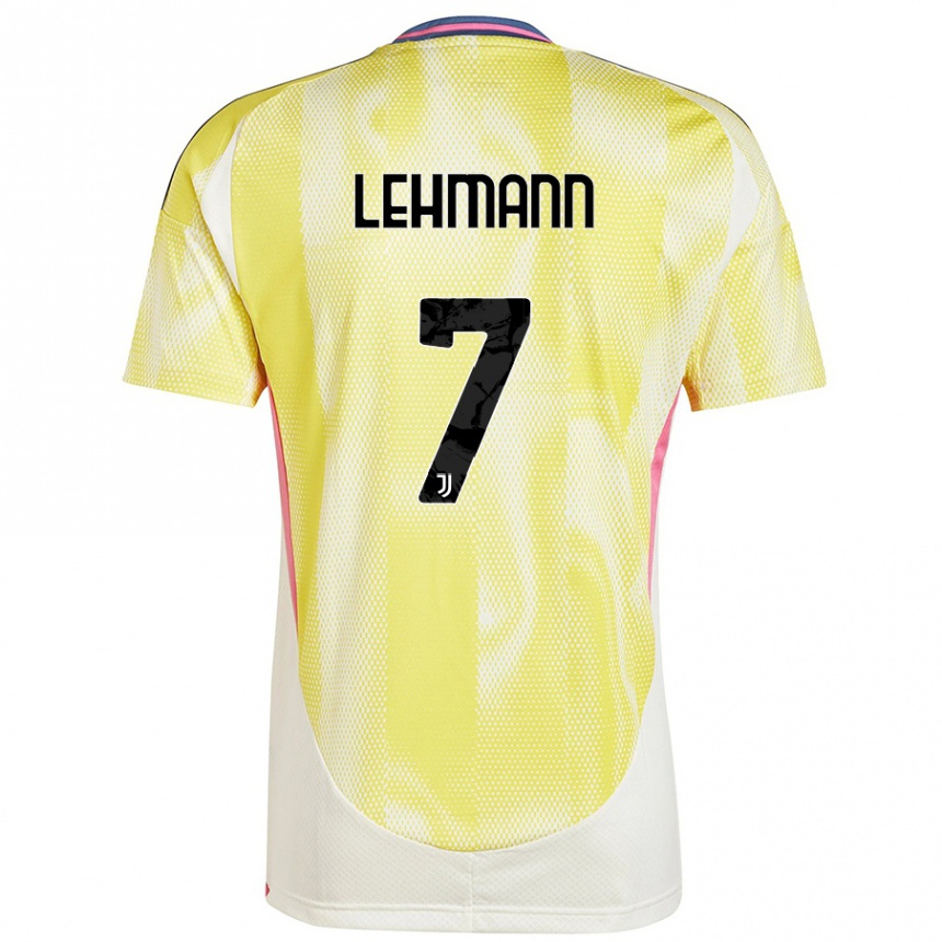 Men Football Alisha Lehmann #7 Solar Yellow Away Jersey 2024/25 T-Shirt Canada