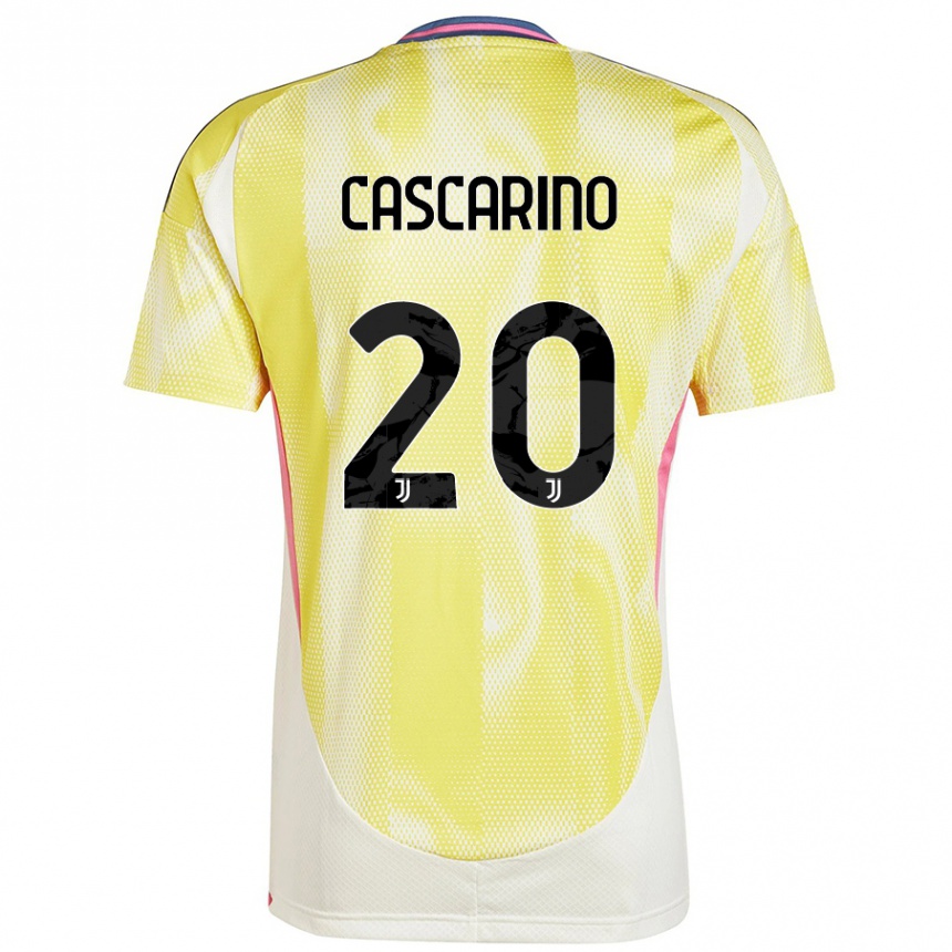 Men Football Estelle Cascarino #20 Solar Yellow Away Jersey 2024/25 T-Shirt Canada