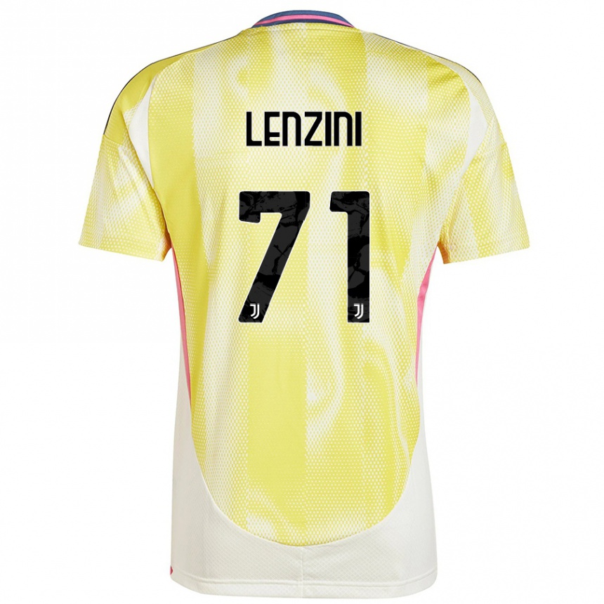 Homme Football Maillot Martina Lenzini #71 Jaune Solaire Tenues Extérieur 2024/25 Canada