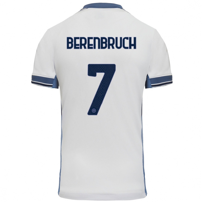 Homme Football Maillot Thomas Berenbruch #7 Blanc Gris Tenues Extérieur 2024/25 Canada