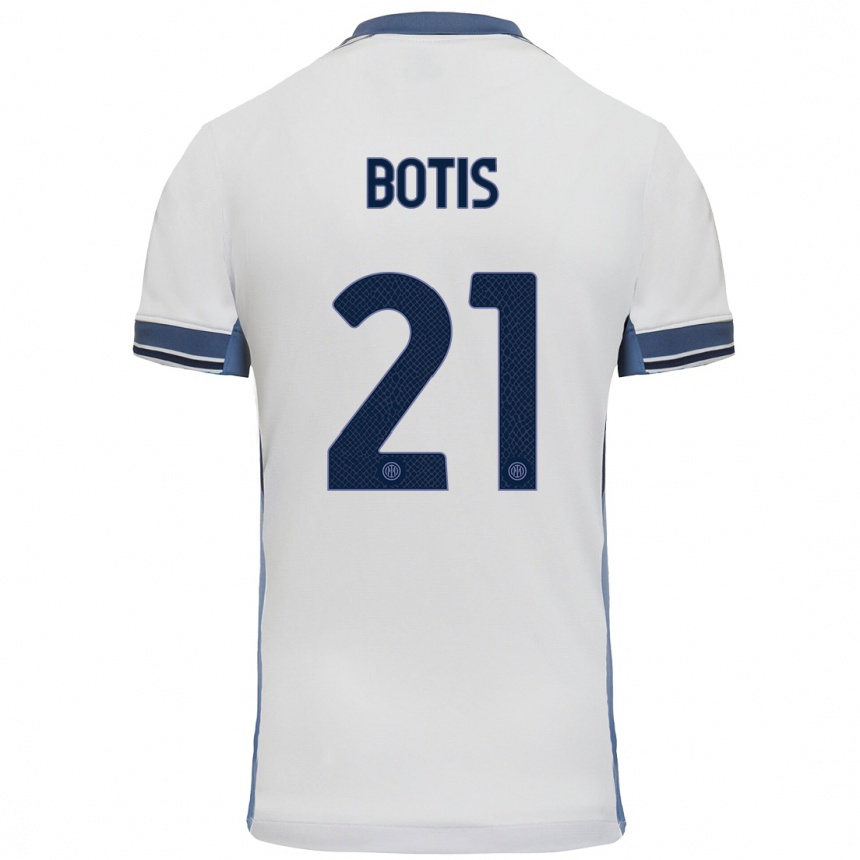 Homme Football Maillot Nikolaos Botis #21 Blanc Gris Tenues Extérieur 2024/25 Canada