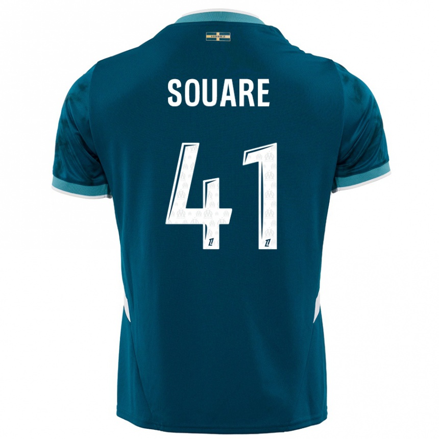 Men Football Cheick Souare #41 Turquoise Blue Away Jersey 2024/25 T-Shirt Canada