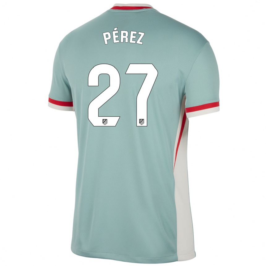 Homme Football Maillot Noé Pérez #27 Beige Clair Bleu Tenues Extérieur 2024/25 Canada