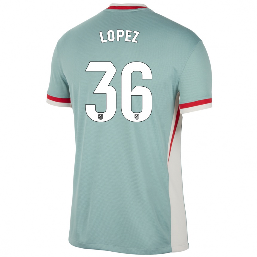 Men Football David Lopez #36 Light Beige Blue Away Jersey 2024/25 T-Shirt Canada