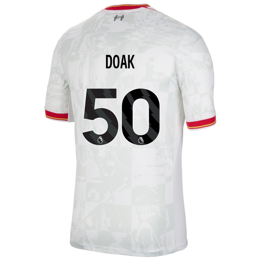 Men Football Ben Doak #50 White Red Black Third Jersey 2024/25 T-Shirt Canada