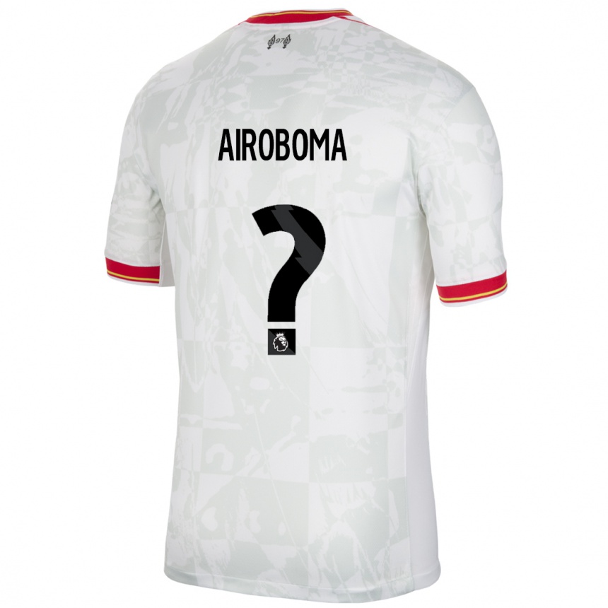 Men Football Emmanuel Airoboma #0 White Red Black Third Jersey 2024/25 T-Shirt Canada