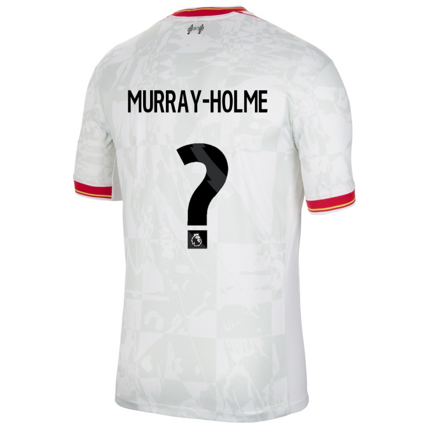 Men Football Hadyn Murray-Holme #0 White Red Black Third Jersey 2024/25 T-Shirt Canada