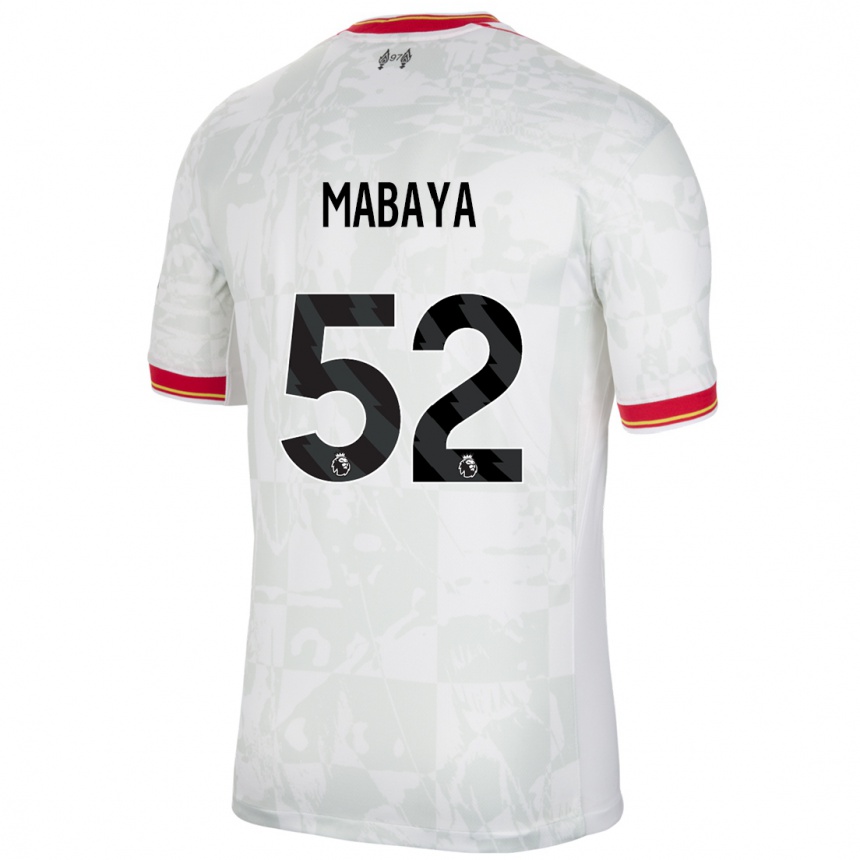 Men Football Isaac Mabaya #52 White Red Black Third Jersey 2024/25 T-Shirt Canada