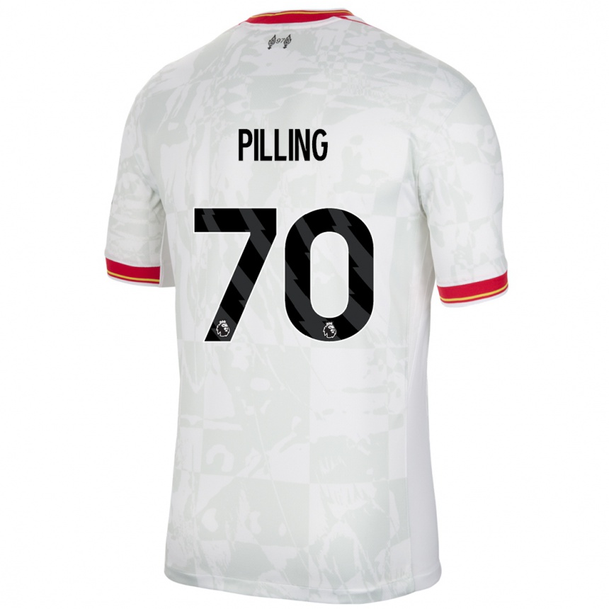 Homme Football Maillot Tommy Pilling #70 Blanc Rouge Noir Troisieme 2024/25 Canada