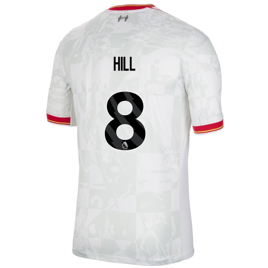 Men Football Tom Hill #8 White Red Black Third Jersey 2024/25 T-Shirt Canada