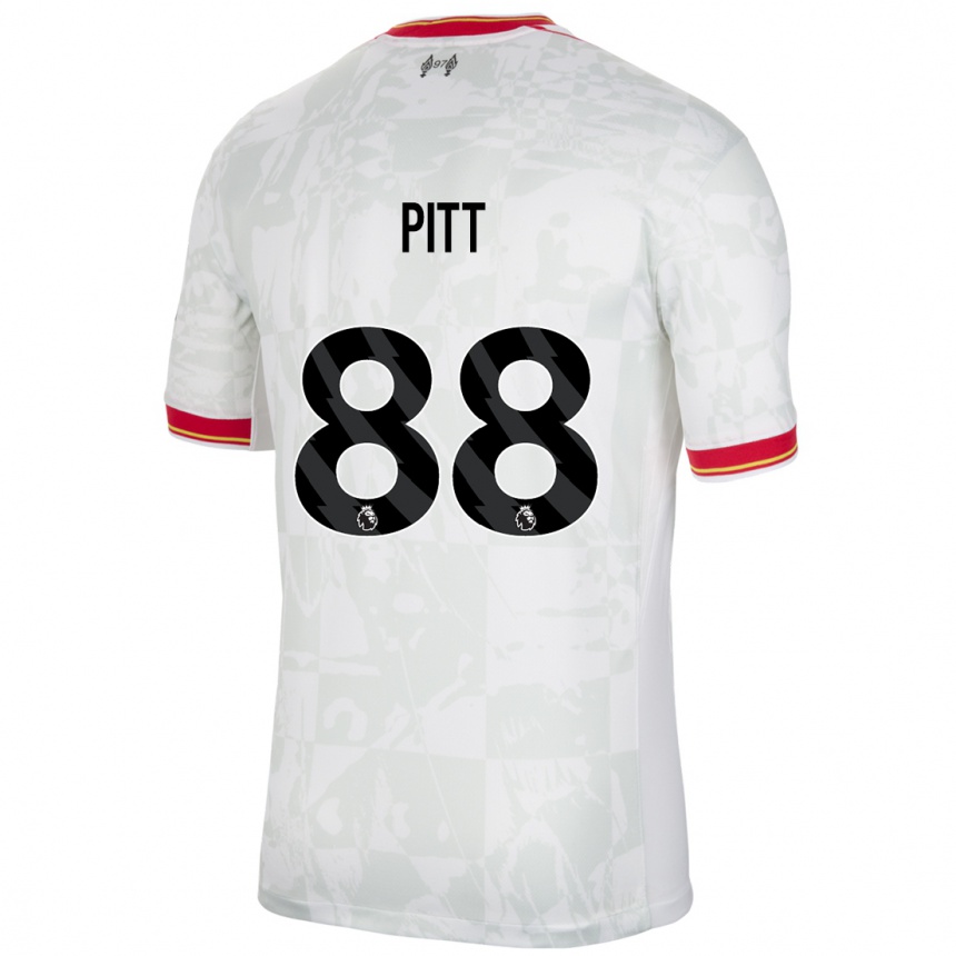 Men Football Lucas Pitt #88 White Red Black Third Jersey 2024/25 T-Shirt Canada