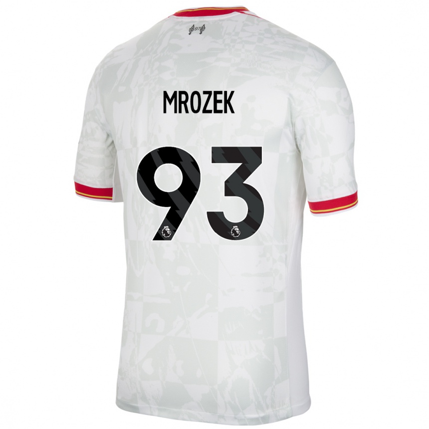 Men Football Fabian Mrozek #93 White Red Black Third Jersey 2024/25 T-Shirt Canada