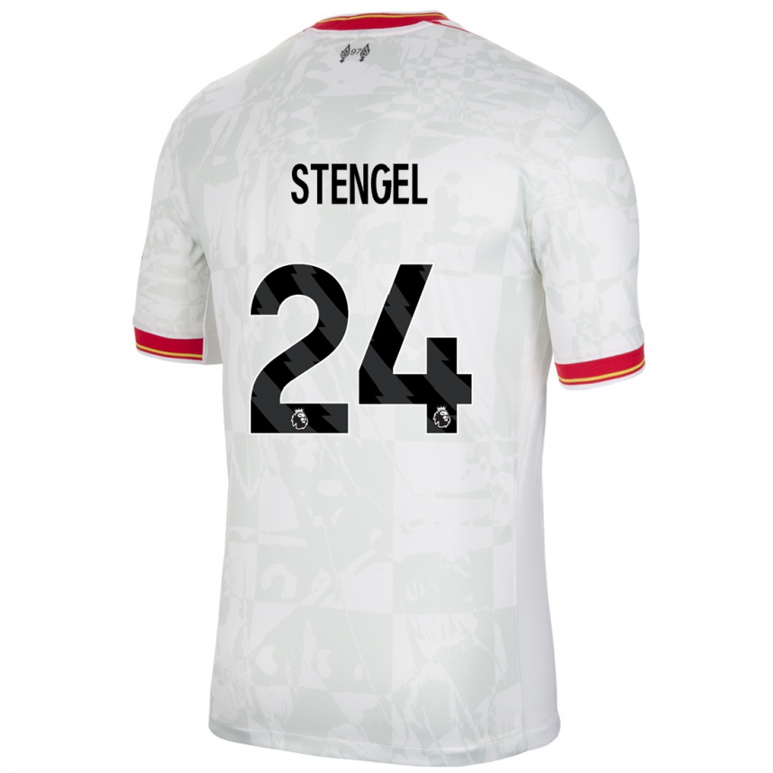 Men Football Katie Stengel #24 White Red Black Third Jersey 2024/25 T-Shirt Canada