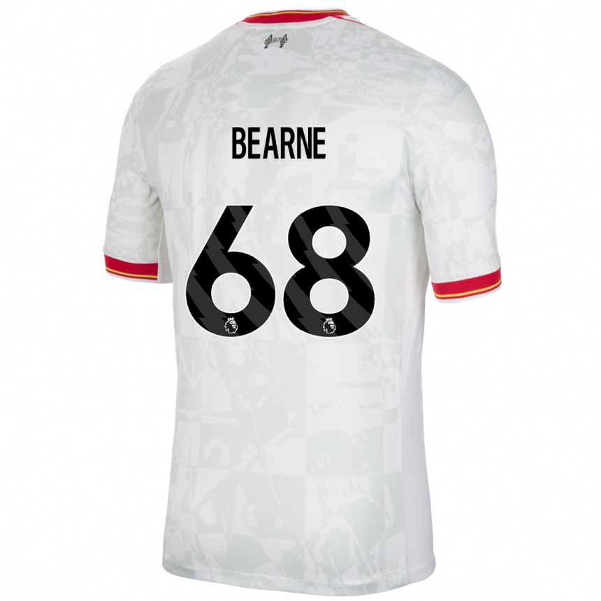 Men Football Jack Bearne #68 White Red Black Third Jersey 2024/25 T-Shirt Canada