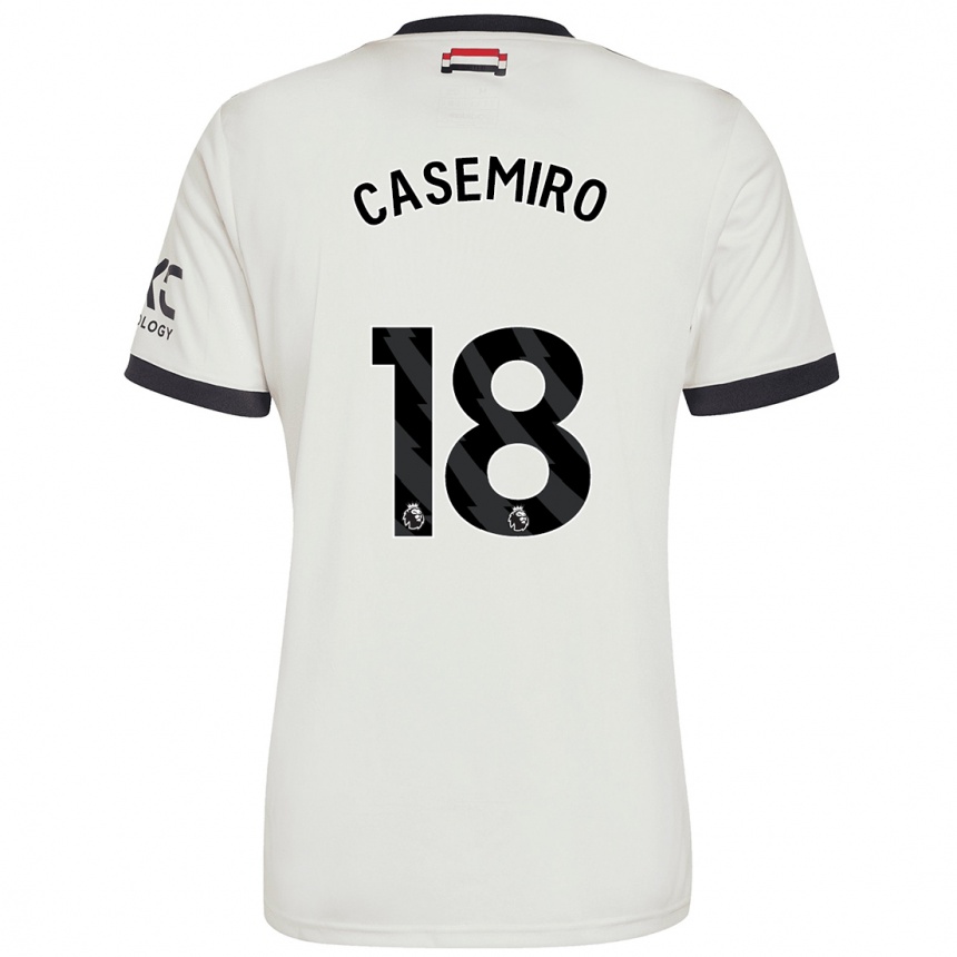 Men Football Casemiro #18 Off White Third Jersey 2024/25 T-Shirt Canada