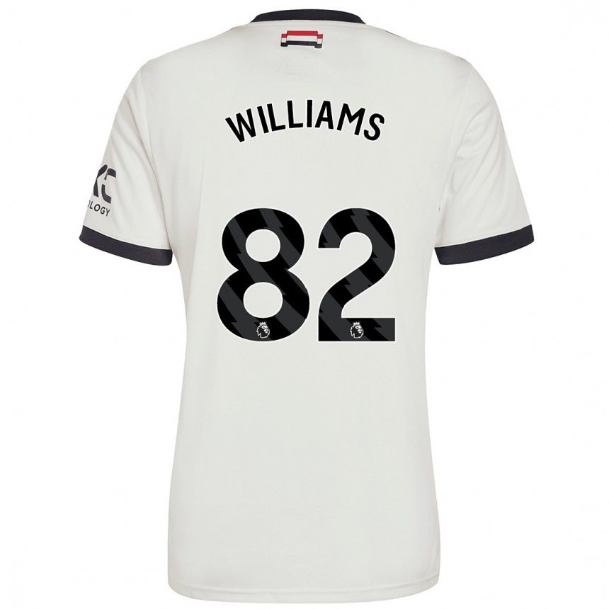 Men Football Ethan Williams #82 Off White Third Jersey 2024/25 T-Shirt Canada