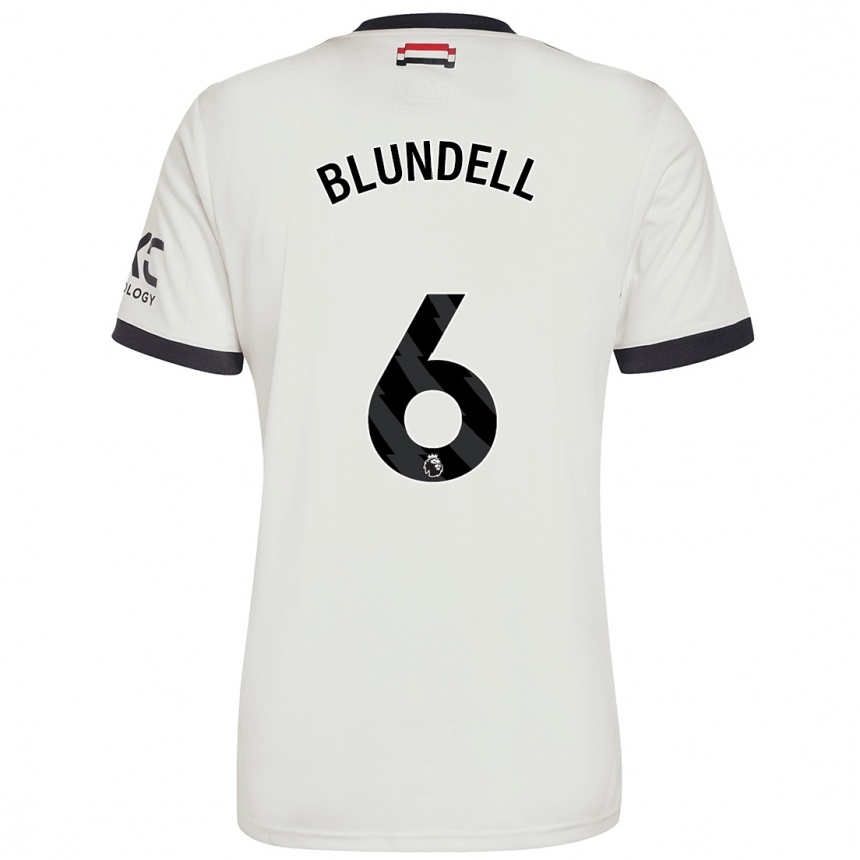 Men Football Hannah Blundell #6 Off White Third Jersey 2024/25 T-Shirt Canada