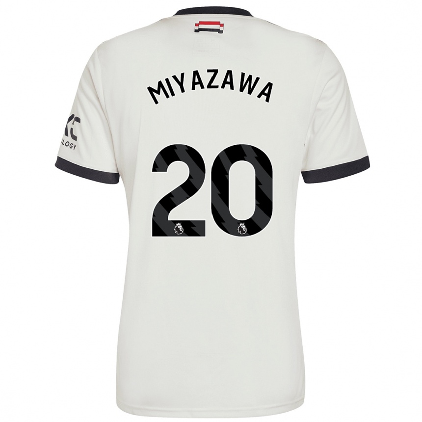 Men Football Hinata Miyazawa #20 Off White Third Jersey 2024/25 T-Shirt Canada