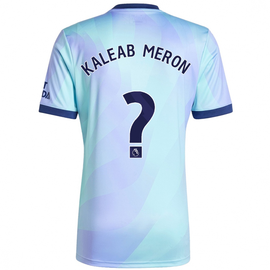 Men Football Kaleab Meron #0 Aqua Third Jersey 2024/25 T-Shirt Canada