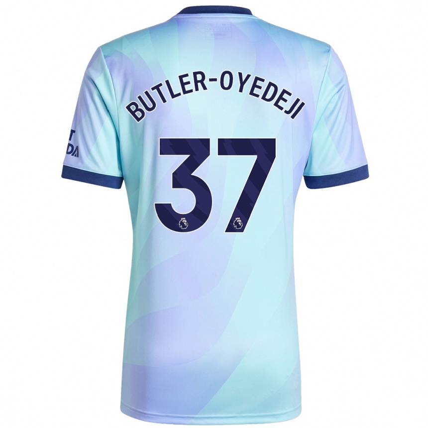 Men Football Nathan Butler-Oyedeji #37 Aqua Third Jersey 2024/25 T-Shirt Canada