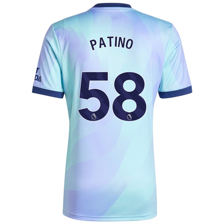 Men Football Charlie Patino #58 Aqua Third Jersey 2024/25 T-Shirt Canada