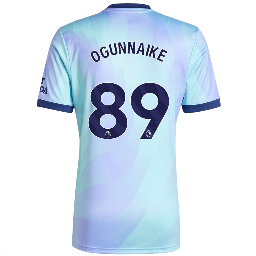 Men Football Josh Ogunnaike #89 Aqua Third Jersey 2024/25 T-Shirt Canada