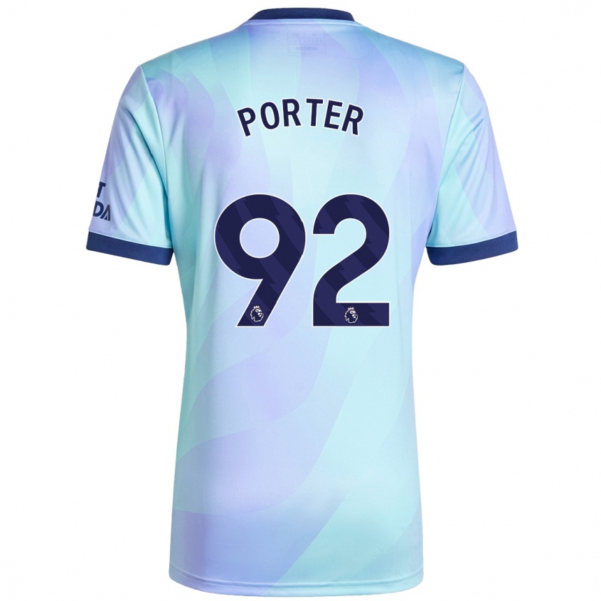 Men Football Jack Porter #92 Aqua Third Jersey 2024/25 T-Shirt Canada