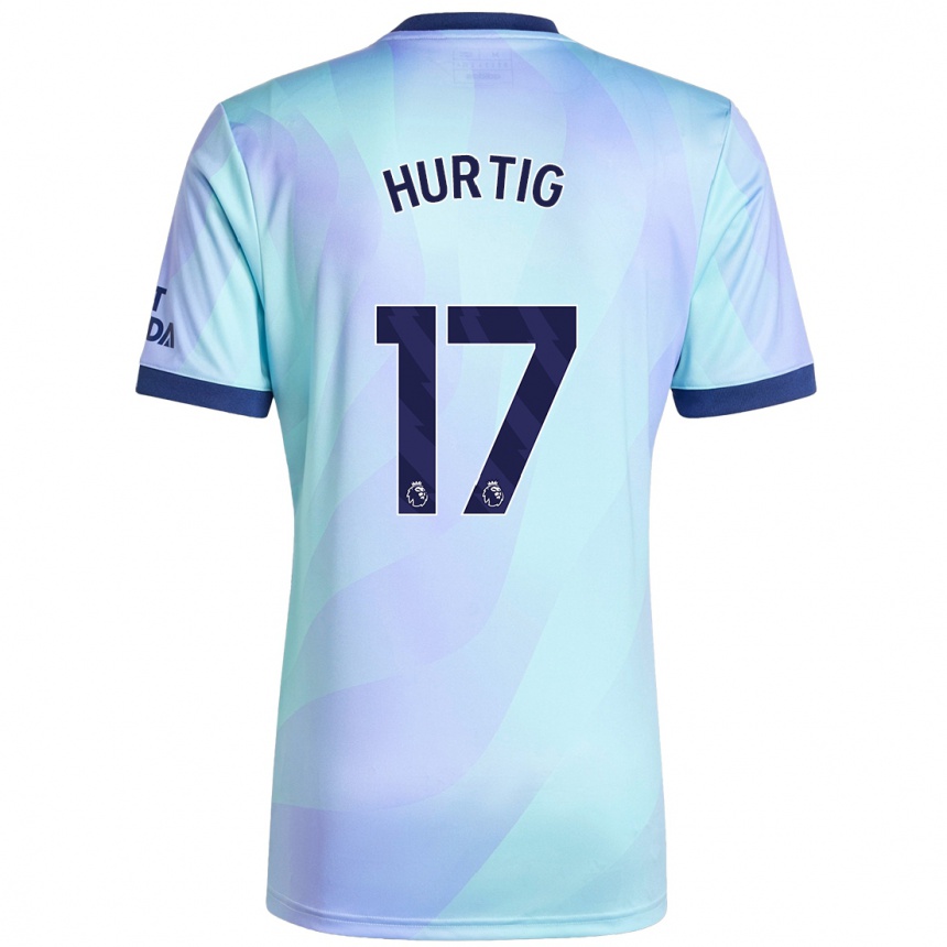 Men Football Lina Hurtig #17 Aqua Third Jersey 2024/25 T-Shirt Canada