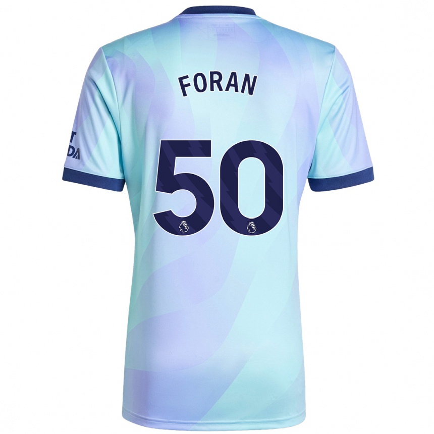 Men Football Taylor Foran #50 Aqua Third Jersey 2024/25 T-Shirt Canada