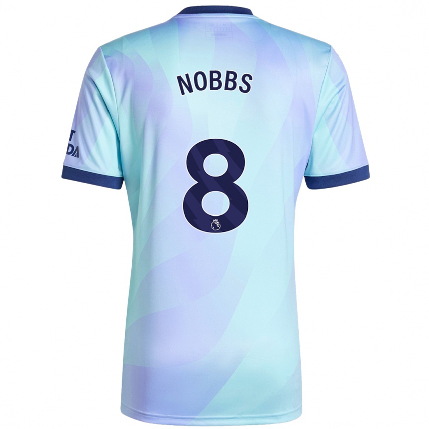 Men Football Nobbs #8 Aqua Third Jersey 2024/25 T-Shirt Canada