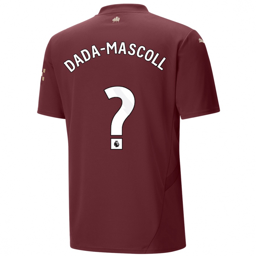 Men Football Isaiah Dada-Mascoll #0 Maroon Third Jersey 2024/25 T-Shirt Canada