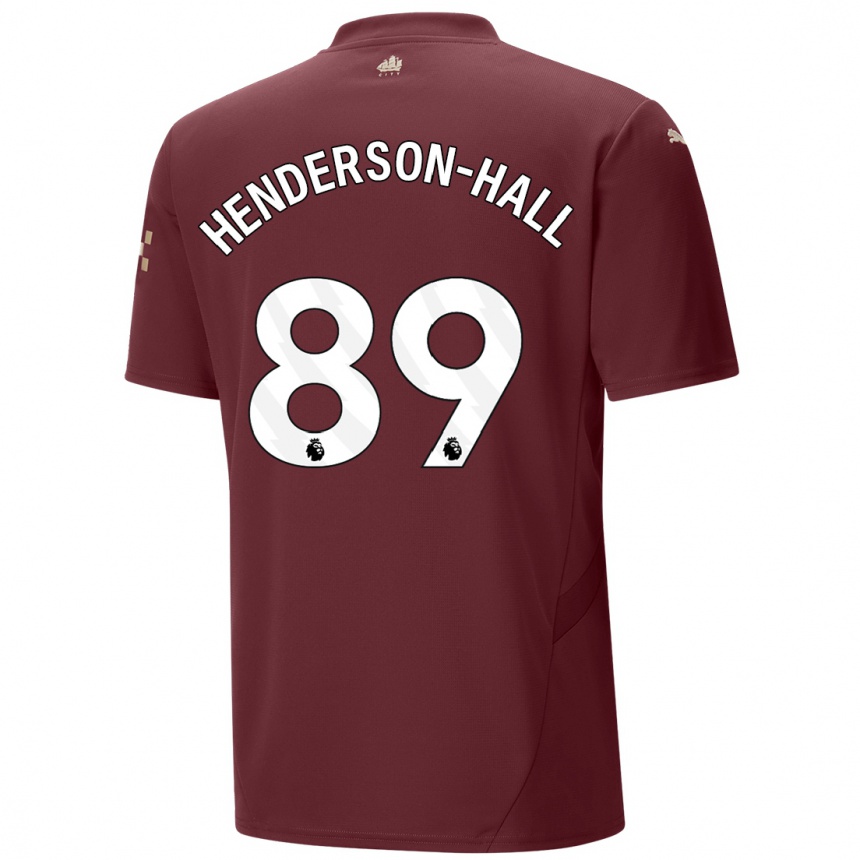 Men Football Matty Henderson-Hall #89 Maroon Third Jersey 2024/25 T-Shirt Canada