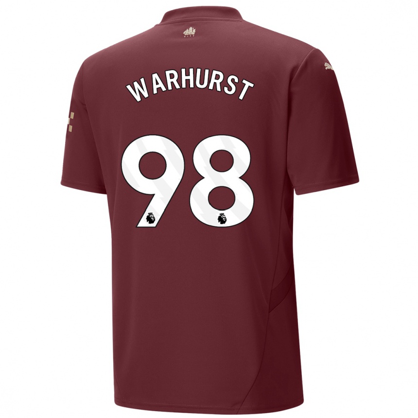 Men Football Matthew Warhurst #98 Maroon Third Jersey 2024/25 T-Shirt Canada