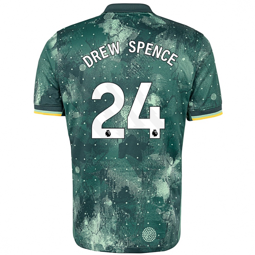 Men Football Drew Spence #24 Mint Green Third Jersey 2024/25 T-Shirt Canada